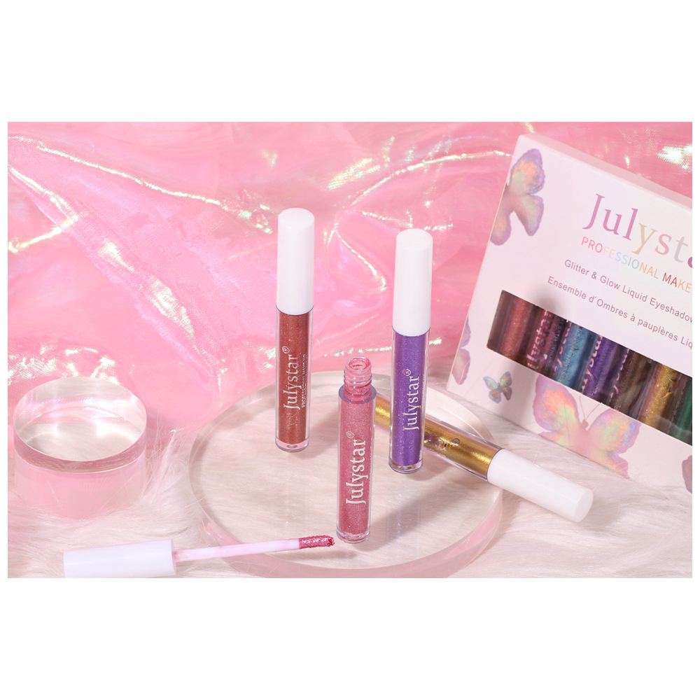 carina Julystar Ten Color Pearl Matte Makeup Colorful Streaming eye shadow Liquid Set_voghion.com