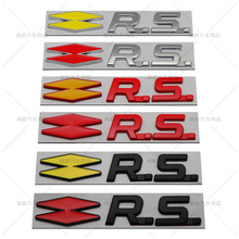 RS标 车贴 车标 适用于雷诺运动版小钢炮Clio梅根 TWINGO改装装饰