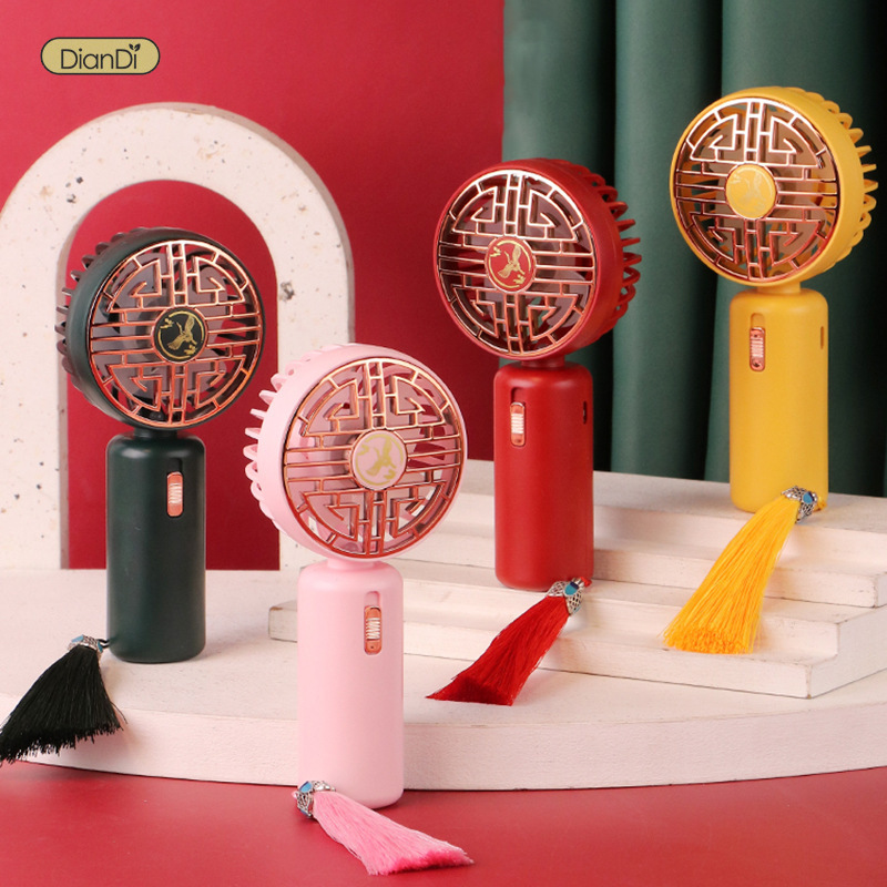 Guochao portable handheld small fan mini usb charging with light ins pocket fan free laser logo Guochao portable handheld small fan mini usb charging with light ins pocket fan free laser logo