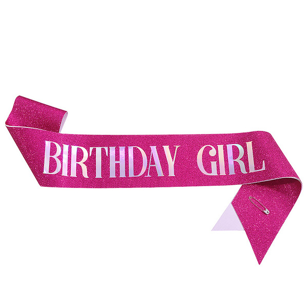 Cross-border birthday party glitter shoulder strap etiquette belt…