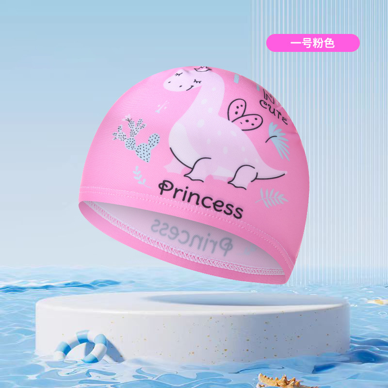 Sombreros de baño para niños de moda impresión de dibujos animados dinosaurios cómodos gorras de tela lindas gorras para niños y niñas gorras de tela de oído para bebés