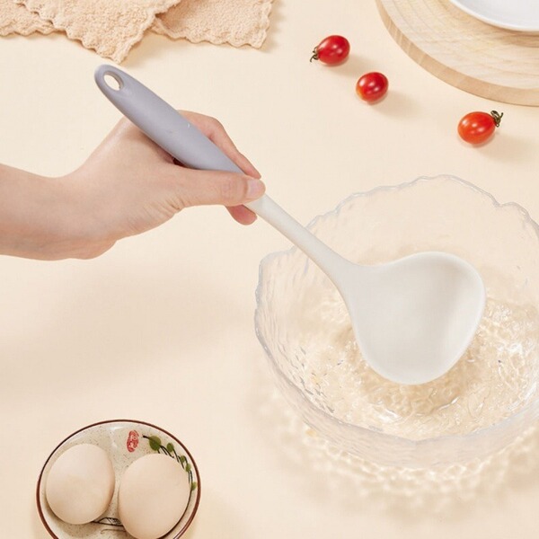 Wholesale gray and white two-color silicone spatula spoon household…