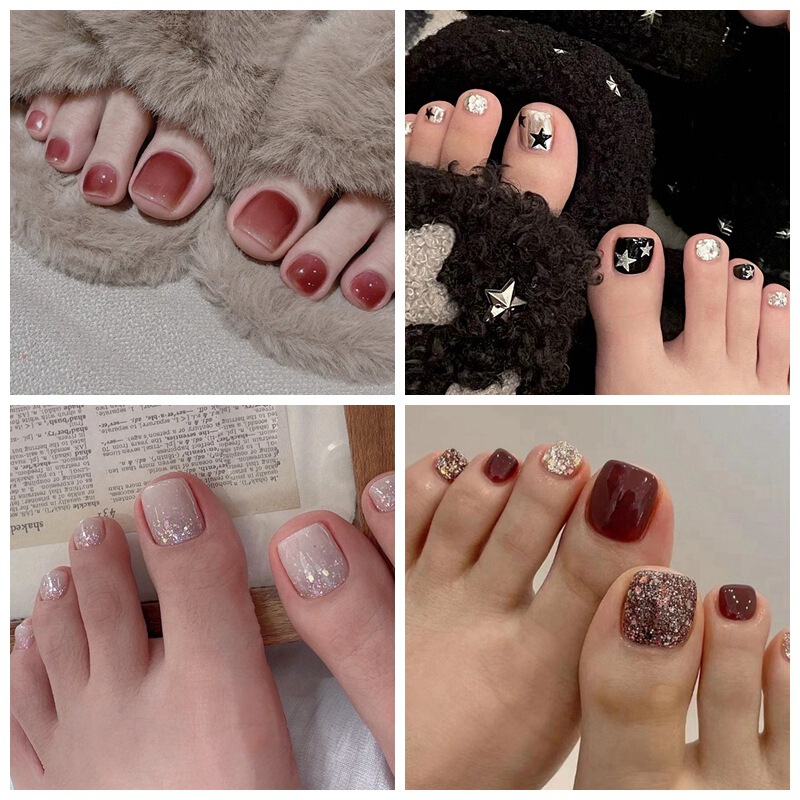 Whitening, Sweet and Cool, Sparkling Stars, Burgundy Toenail Manicure Stickers, Wearable Nails, Champagne Nail Stickers, 24 Pieces, Free Glue Whitening, Sweet and Cool, Sparkling Stars, Burgundy Toenail Manicure Stickers, Wearable Nails, Champagne Nail Stickers, 24 Pieces, Free Glue