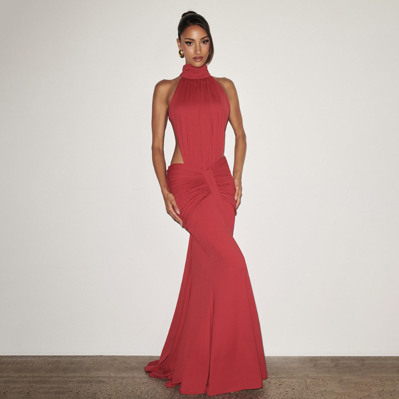 2026 Cross-Border Women's Clothing Elegant Banquet Evening Dress Long Dress European and American Style Fashionable Sexy Slim-Fit Dress 2026 Cross-Border Women's Clothing Elegant Banquet Evening Dress Long Dress European and American Style Fashionable Sexy Slim-Fit Dress
