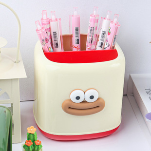 Funny style pen holder sausage mouth student fun multifunctional stationery storage box dopamine high color value office ornaments