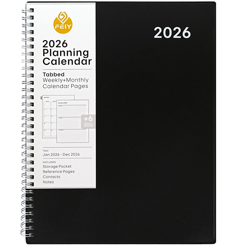 2026跨境A4英文日程本简约计划本PP线圈本时间管理本笔记本本子|undefined