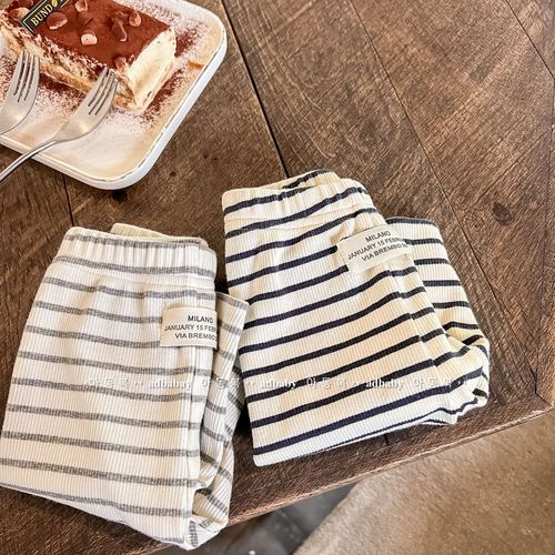 2024 Korean children's clothing summer new style girls' Korean summer leggings 5-point pants children's pants 122316