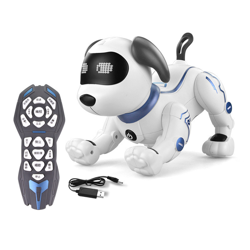 2024 nuevo robot inteligente perro mecánico robot de control remoto programación perrito eléctrico niño electrónico juguetes para niños