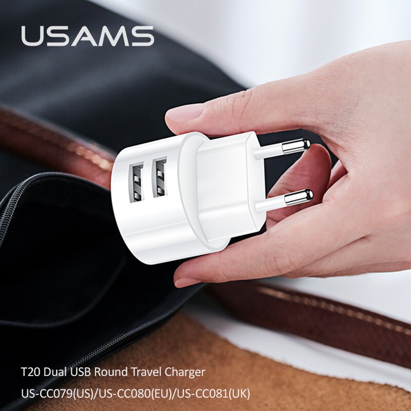 Yusheng European standard dual USB round travel charging head 2.1A American standard charging head British standard fast charging charger Yusheng European standard dual USB round travel charging head 2.1A American standard charging head British standard fast charging charger