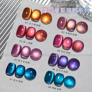 Mormanus Series Glass Beads Cat Eye Nail Polish Glue 2025 New Popular Explosive Crystal Cat Eye Manicure