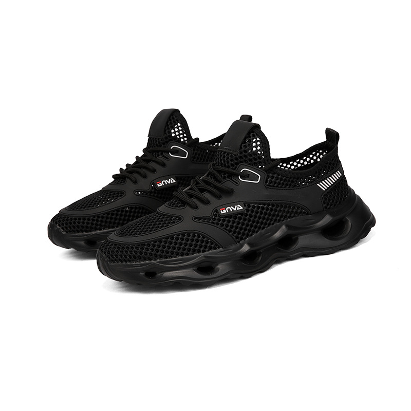 2025 zapatos casuales deportivos transpirables de malla de verano transfronterizo para hombres, agujeros huecos, sandalias de moda para hombres al aire libre al por mayor image 9