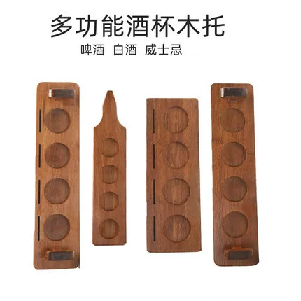 Bernat Can Customize the Logo Craft Beer Cup Holder, Cup Tray, Solid Wood Tray, Tasting Cup Holder and Wine Holder