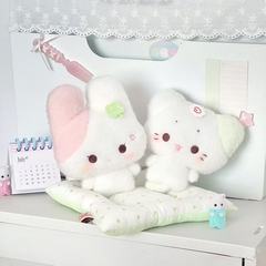 可爱鱼饼小猫幸运小兔毛绒公仔软乎乎玩偶挂件女生礼物棉花娃娃