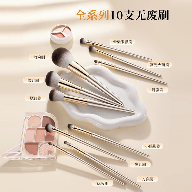 化妆刷套装软毛眼影刷散粉刷修容高光鼻影刷刀锋刷初学者全套刷子|undefined