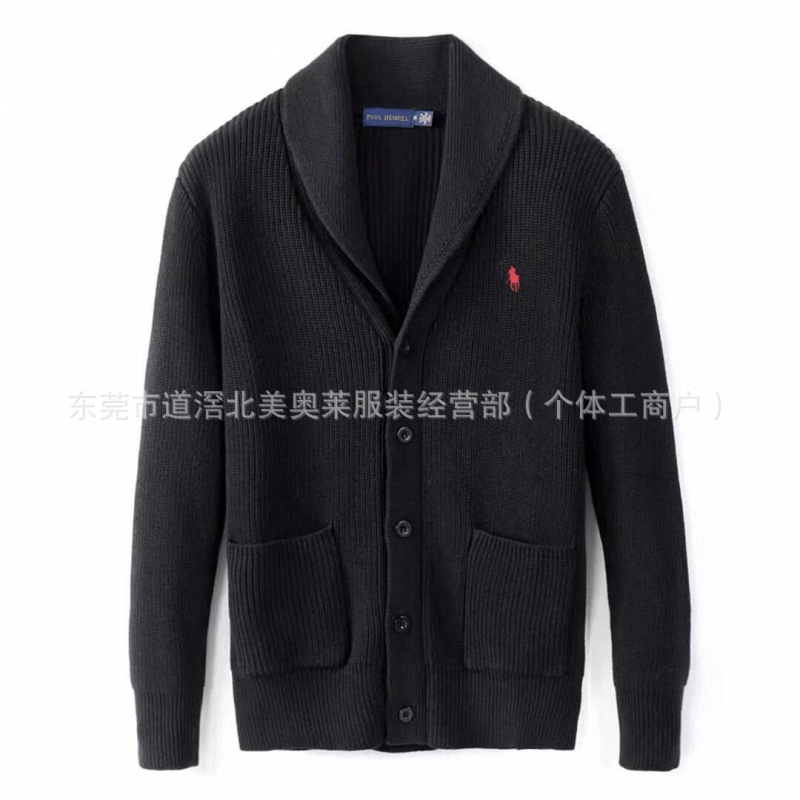 Cross-Border Wholesale of New Winter Men's Knitwear with Shawl Collar, Thickened and Warm, Business Casual Sweater for Men, Pure Cotton