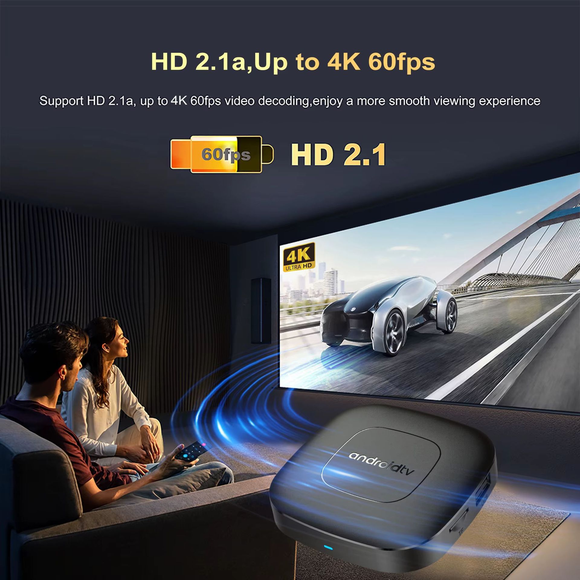 Caja de TV Inteligente Android G96 H313 Android 13 con Doble WiFi y Control Remoto de Voz para Hogar image 2