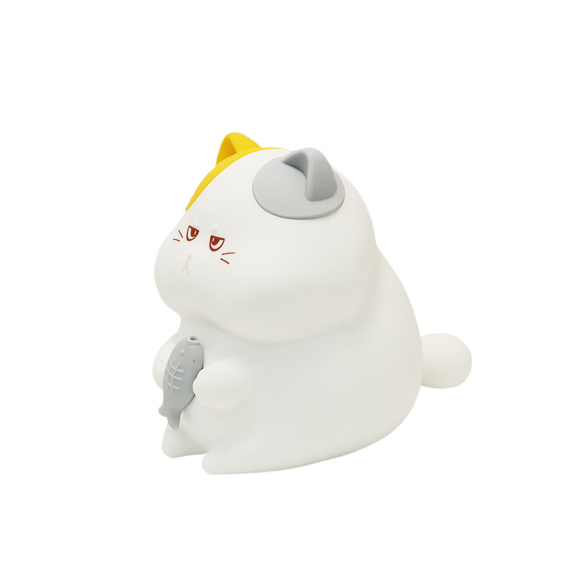 新しいかわいい貪欲な猫ナイトライト USB 充電式赤ちゃん授乳カラフルなタイミング目の保護寝室のベッドサイド睡眠ライト|undefined
