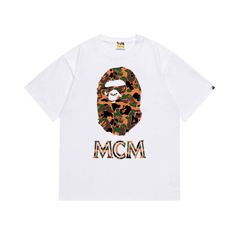 Cross-Border Foreign Trade Wholesale Trendy Brand Pe Shark Crew Neck Short-Sleeve One-Piece Drop-Shipping Summer T-Shirt Top