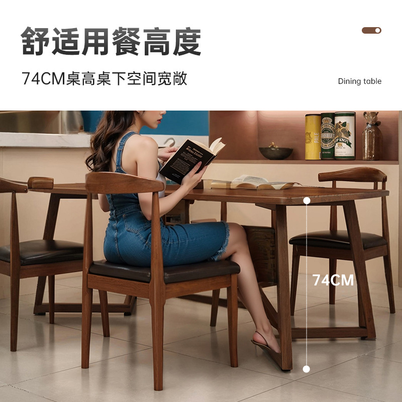 Mesa de comedor Restaurante de comida rápida comercial Mesas y sillas Combinación Taberna Rectángulo Mesa de comedor pequeña Restaurante Barbacoa Mesa de comedor