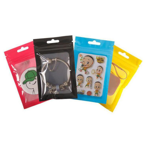 Highly transparent color packaging bag, mobile phone case, ziplock bag, jewelry, melon and fruit plastic bag, color ziplock bag
