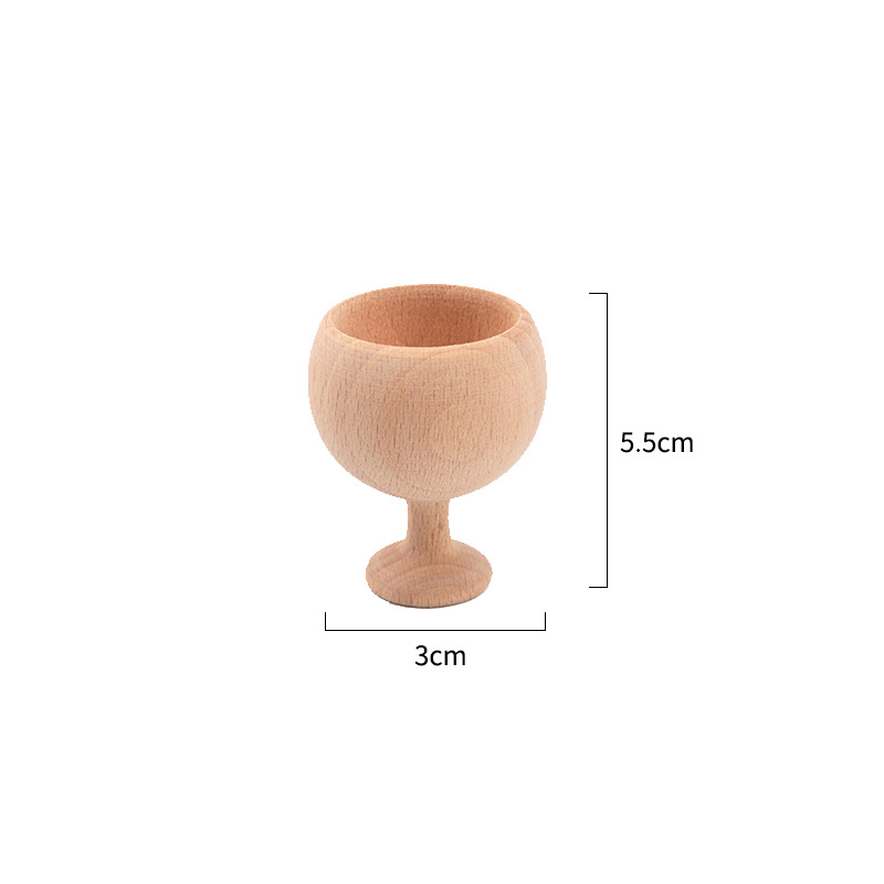 1-6 años de edad sin pintar de madera Casa de juego cocina juguetes de cocina tetera taza de té copa de vino juguetes Waldorf