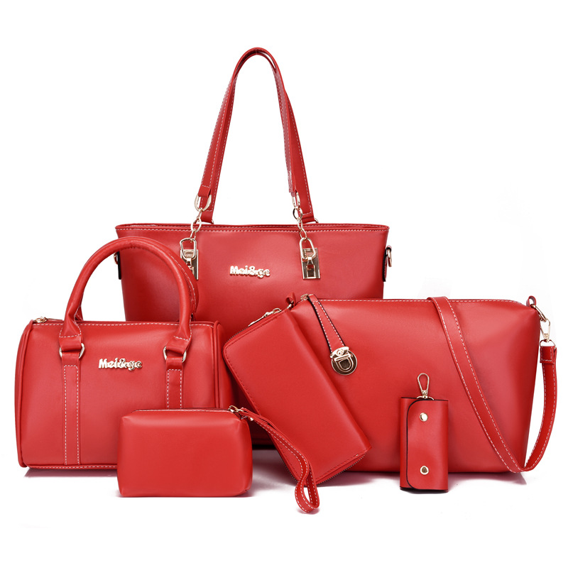 Set di borse a mano e borse a spalla alla moda per donna 6 pezzi_voghion.com