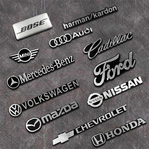 Car audio logo sticker decoration sticker speaker speaker console sticker metal car logo sticker personalized modification accessories