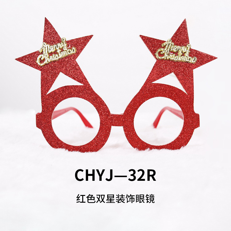 Explosiones transfronterizas de decoraciones de Navidad gafas para adultos niños regalos de Navidad festivos marcos de gafas al por mayor