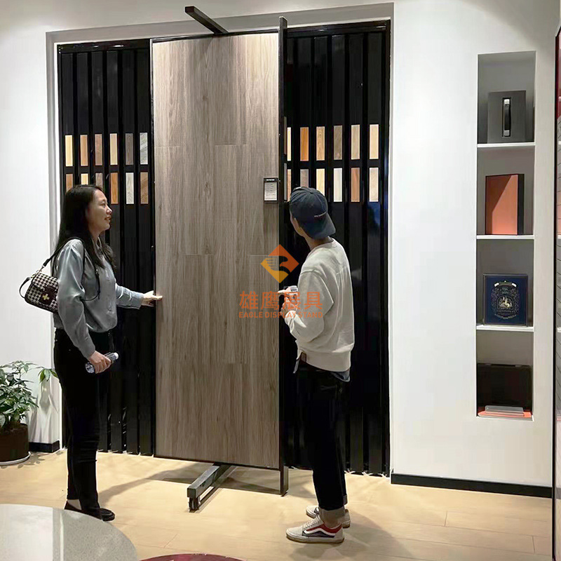 木地板材展示架货架抽拉瓷砖展柜全金属推拉石材展具批发展架雄鹰