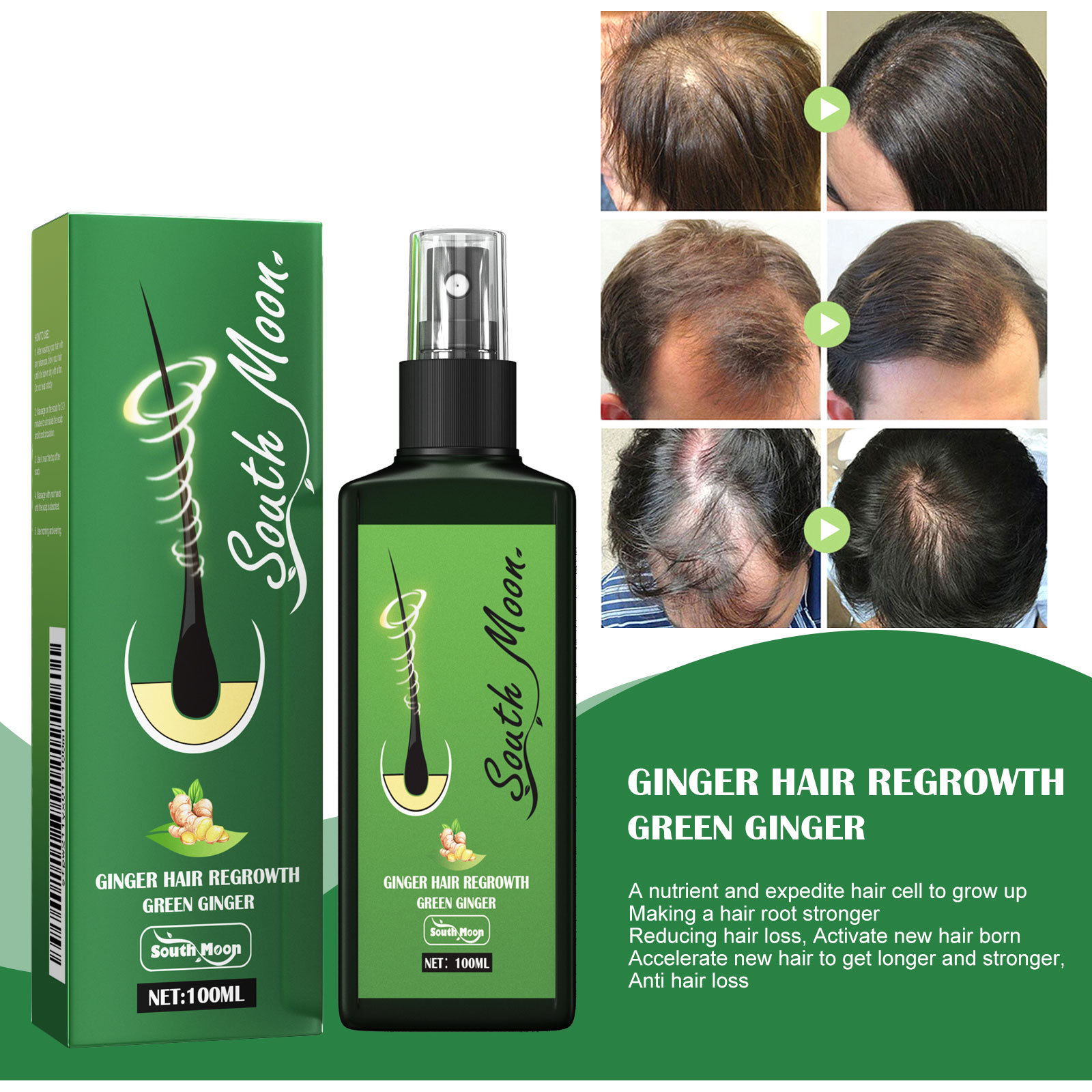 South Moon Hair Care Spray Hair Nutrition Nourishing Massage Repair Hair Care Scalp Solution