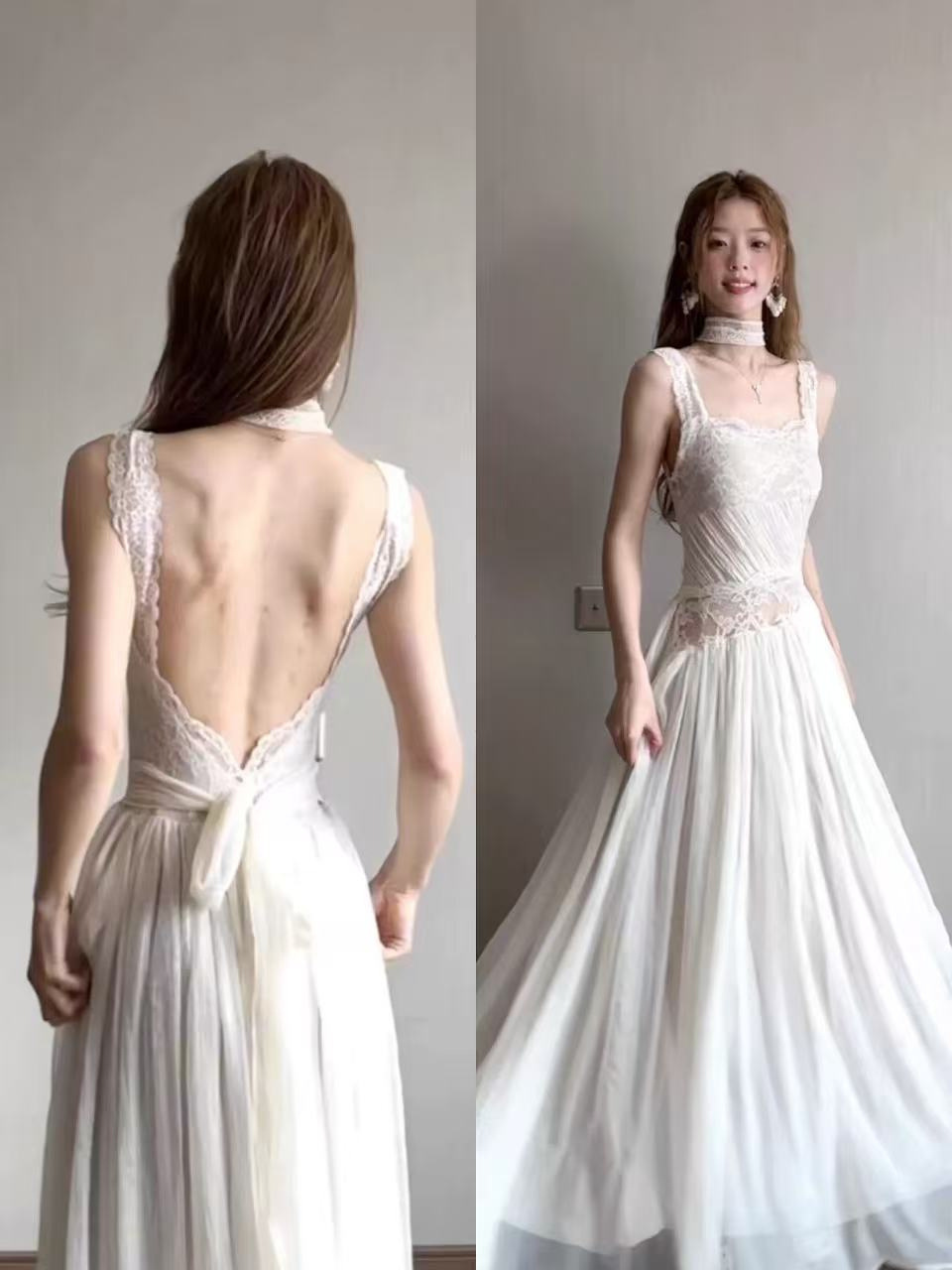 White lace belt