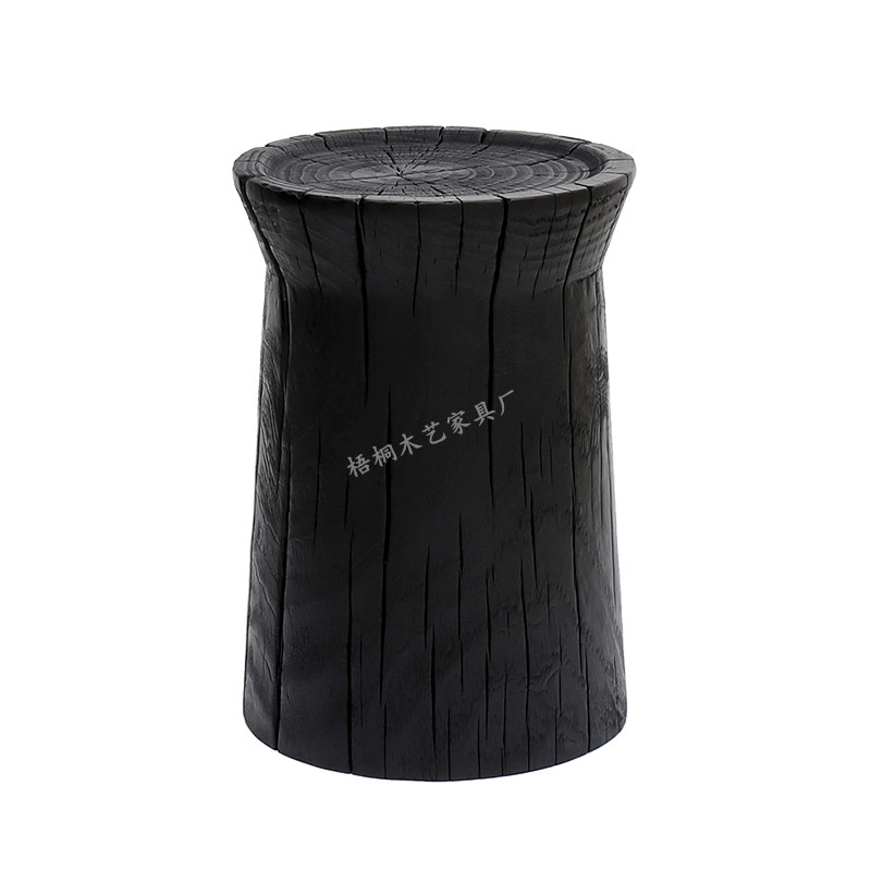 Taburetes de madera de tronco de alojamiento nórdico taburetes de madera maciza taburetes de asiento taburetes de madera maciza