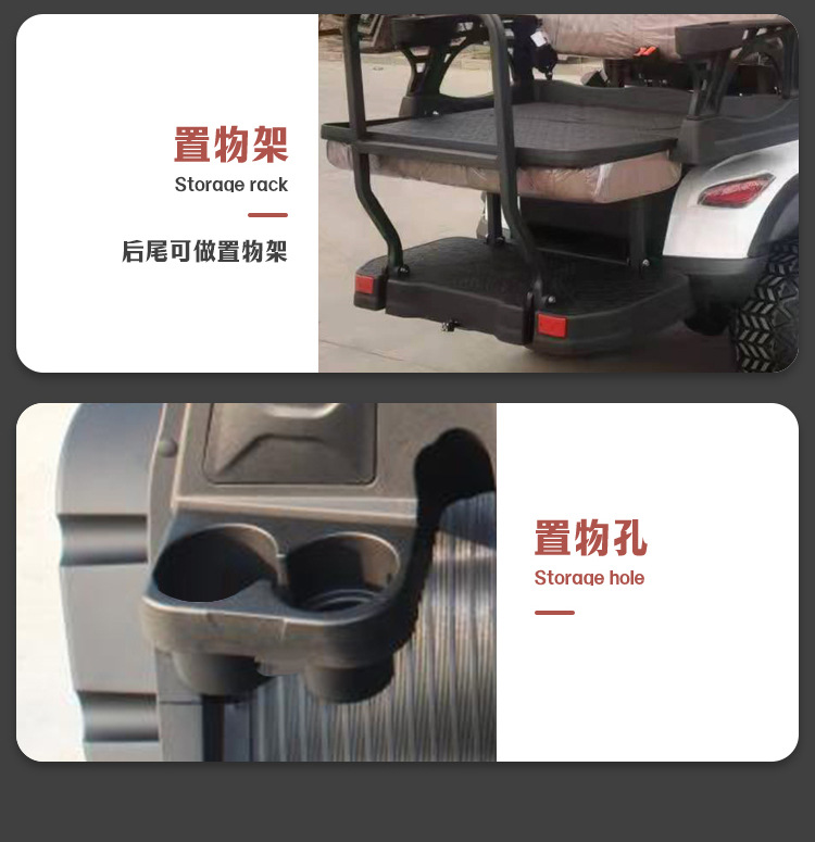 Electric Sightseeing Car, Four-Wheel, Export Model, Fuel-Powered, 2-10 Seats, Golf Cart for Tourist Areas and Golf Courses