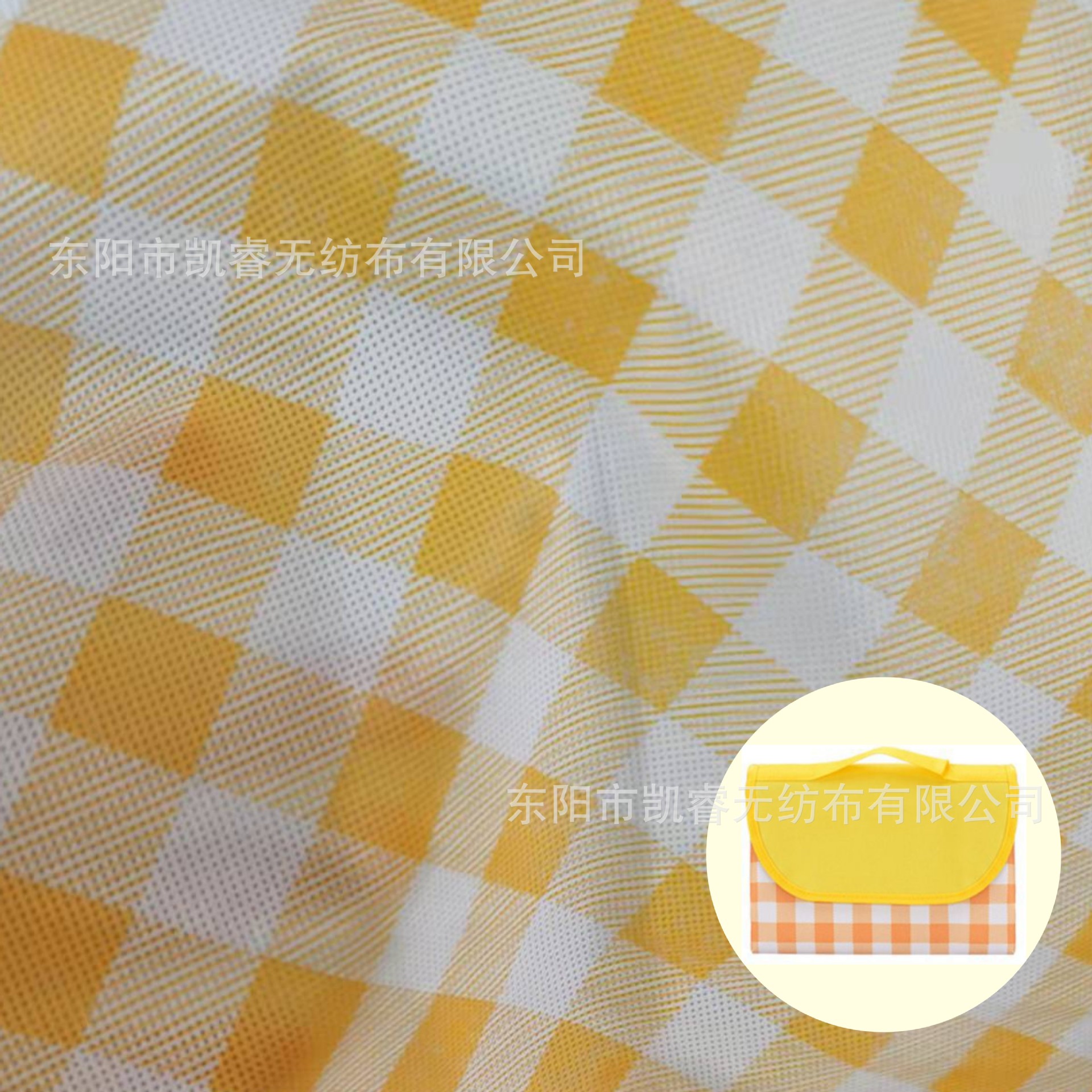 厂家直销印花无纺布 PE淋膜 防水防潮野餐垫无纺布料