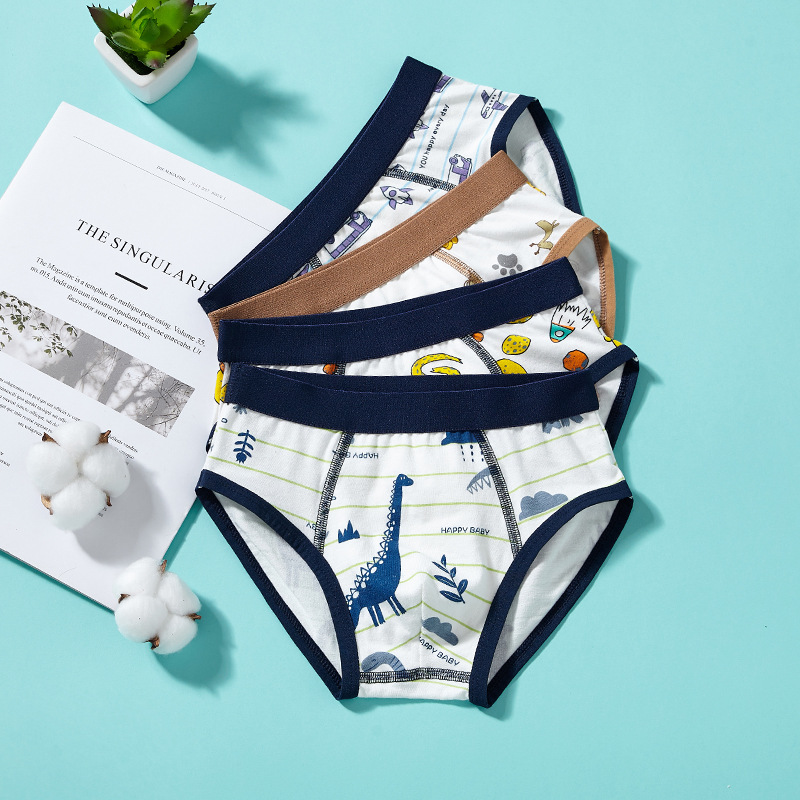 2022 Infants and Children Boys Pure Cotton Briefs Summer Thin Small, Medium and Big Children Cotton Breathable Boys Shorts