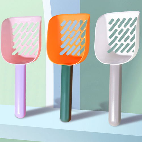 Large Cat Litter Shovel Instantly Filters Cat Poop, Scoops Cat Litter Box, Tofu Cat Sand Shovel, Thick Long Handle Cat Poop Shovel