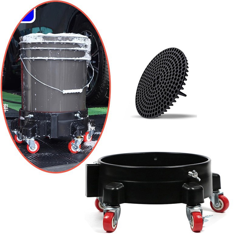 New Cross-Border Car Wash Bucket Universal Pulley Base Bracket Car Car Supplies Cleaning Tools Manufacturer Wholesale