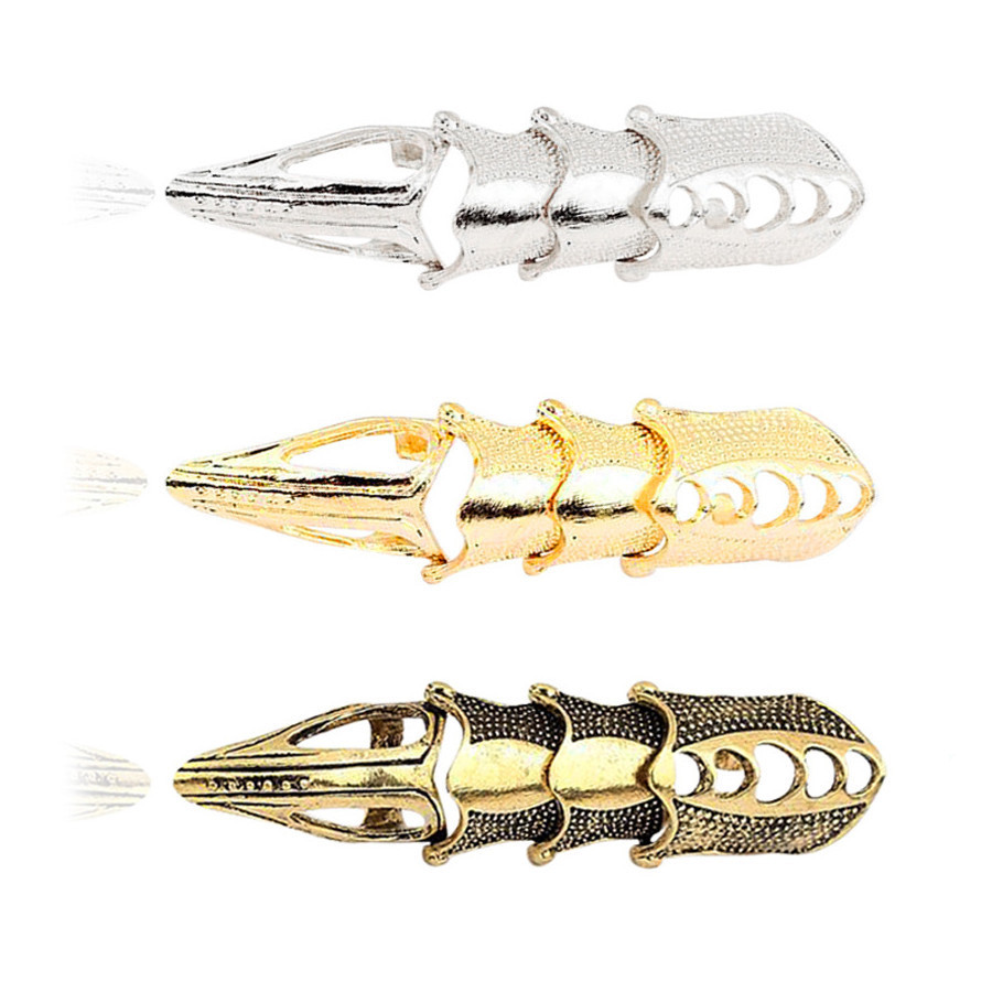 Retro long ring for nails, sophisticated accessory, European style