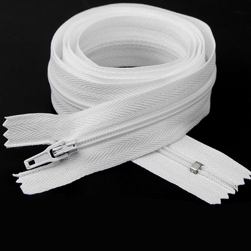 Factory direct sales No. 3 double-ended white cloth strips widened nylon lace invisible quilt cover zipper cushion zipper