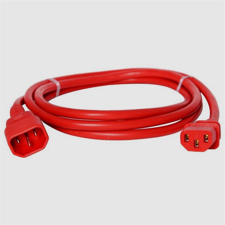 C14 to C13 Three-Hole Male-Female Plug Pure Copper Pc Ac Power Cord High-Power C14 European Standard Power Cord