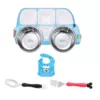 Detachable blue bus, dinner plate