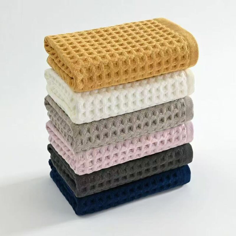 Cross-border waffle-patterned, Class A pure cotton towels, bath towels, honeycomb-patterned household towels, all-cotton face towels, soft square towels, towel set Cross-border waffle-patterned, Class A pure cotton towels, bath towels, honeycomb-patterned household towels, all-cotton face towels, soft square towels, towel set
