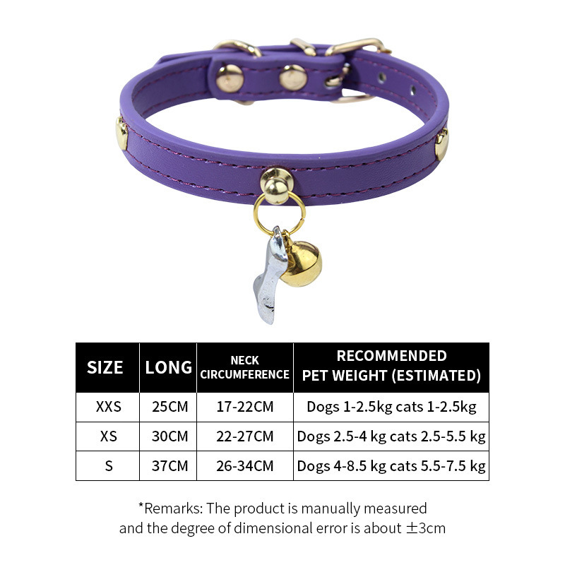 ホット販売犬首輪猫外出首輪 PU レザーマルチカラー愛の骨ベルチャームペット首輪|undefined