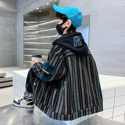 Kids' Spring/Fall Collection: New Korean-style Children's Outfit – Stylish Street-Ready Baseball Jacket for Older Boys