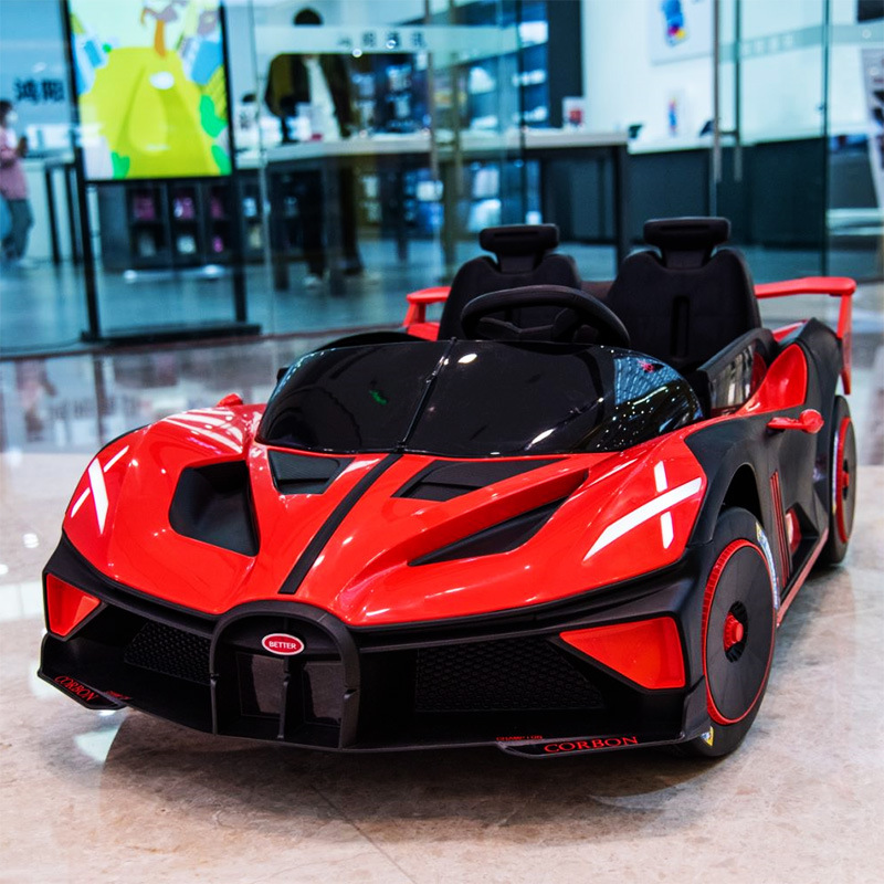 Coche eléctrico para niños coche de control remoto sentado bebé coche deportivo de cuatro ruedas entrega de una pieza coche de juguete recargable