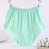 Green print cotton triangle