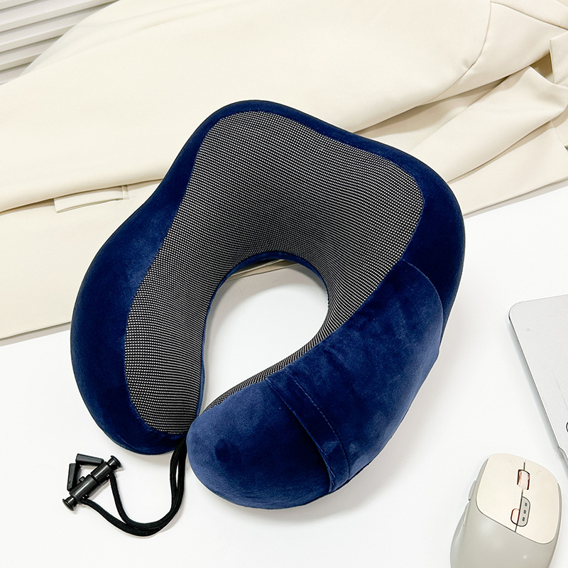 Almohada en forma de U de joroba Almohada de oficina bordada para el almuerzo Viaje de negocios Almohada de cuello de rebote lento Almohada en forma de U de espuma de memoria de joroba image 11