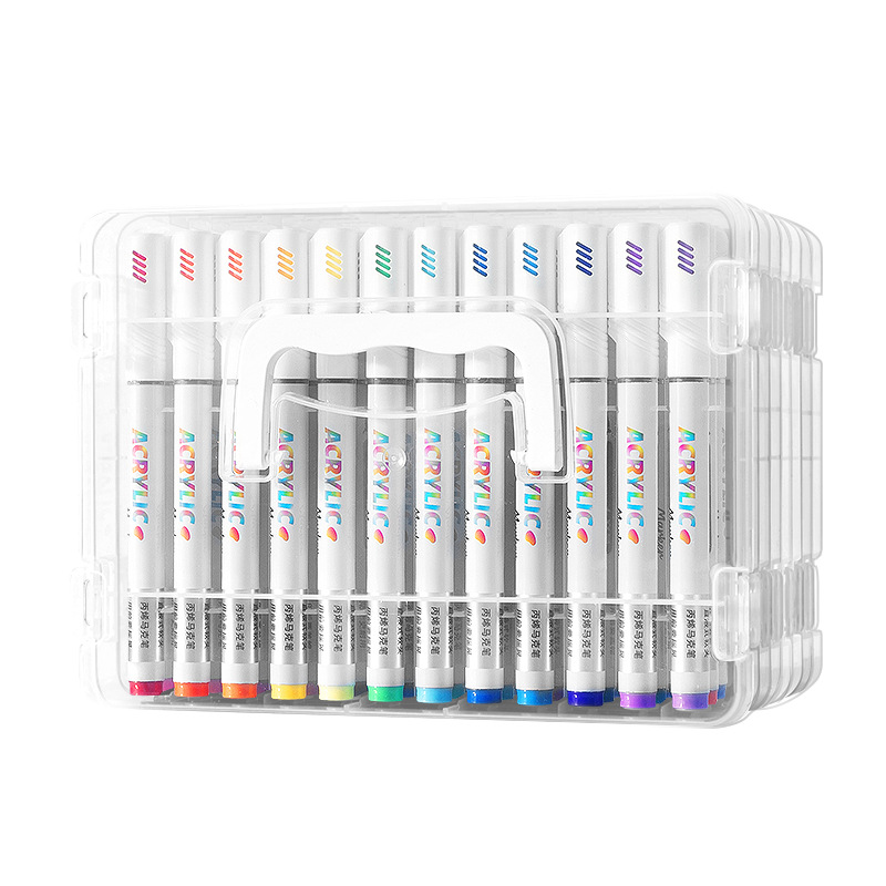 48 colores lavables acrílico marcador lápiz acuarela lápiz acuarela para niños de jardín de infantes graffiti arte pincel de color superpuesto
