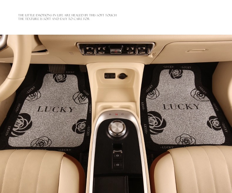 Cute Cartoon Car Floor Mat Silk Loop Single Piece High-End Car Interior Anti-Dirt Carpet Protective Mat Thickened Universal for Girls