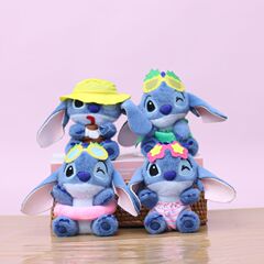 网红夏日史迪仔挂件可爱毛绒玩具公仔包包挂饰玩偶钥匙扣布娃娃